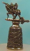 CID CAMPEADOR  A CABALLO SOBRE SU ESPADA.